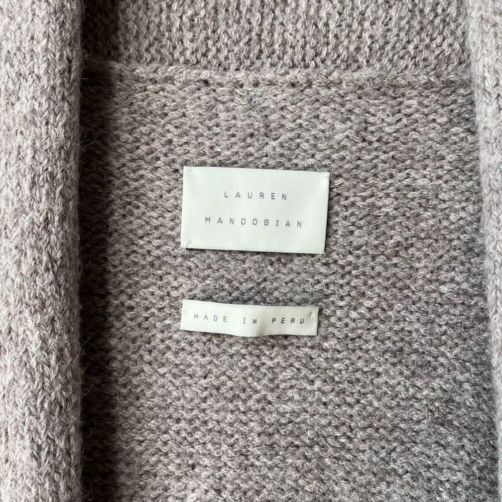 Lauren Manoogian Cardigan Long Shawl Alpaca Duster Cardigan Gray O/S - Picture 5 of 9